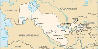 Карта міст Узбекистану