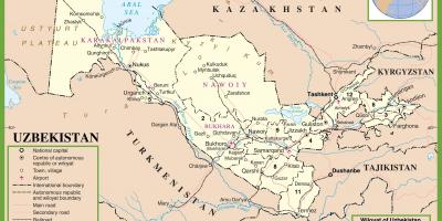 Карту Узбекистану політичні 