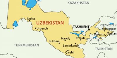 Столиця Узбекистану на карті